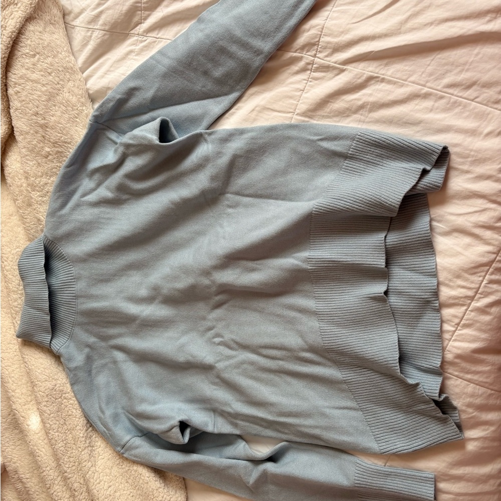 Zeagoo Women's Light Blue Turtleneck Sweater